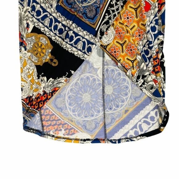 Cameo Y2K Floral Multi Color Bodycon High Low Hem Wrap Dress - Picture 2 of 10